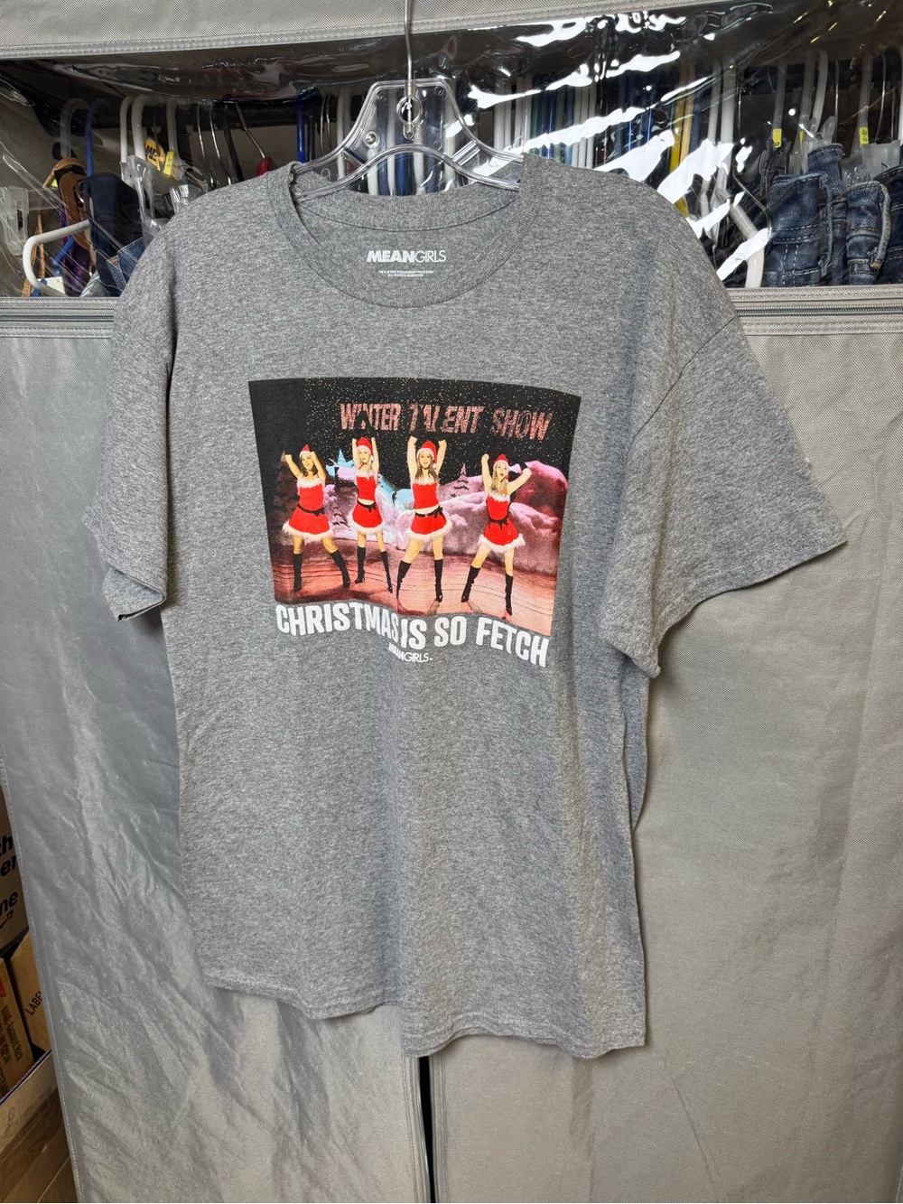 Mean Girls Heather Gray 'Christmas Is So Fetch' Graphic Tee